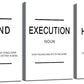 Framed Canvas Wall Art Success Quote, Office Wall Art, Black Large Poster, Positive Motivational Set of 3 Prints, Grind Execution Hustle Poster, Inspirational Print (C-3pcs,24x36inchx3pcs)