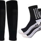 Men's Soccer Non Skid Ball Socks Anti Slip Grip Non Slip Socks, Shin Guard Sleeves, With Or Without Guard Straps for Football