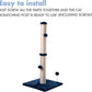 MECOOL 34“ Tall Cat Scratching Post Premium Basics Kitten Scratcher Sisal Scratch Posts Trees with Hanging Ball for Indoor Cats, Navy