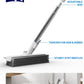 Floor Scrub Brush with Long Handle, 3 in 1 Scrape and Heavy-Duty Stiff Bristle Floor Scrubber Brush with Squeegee and Tweezer for Cleaning Tile Wall Deck Bathroom Patio Garage Kitchen (White)