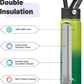 Insulated Water Bottle 24oz Stainless Steel Sport Bottles with 3 Lids,Bamboo Grove