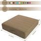 MeMoreCool Square Floor Pillow Seating for Adults Kids, Large Meditation Cushion Floor Pillow with Thick Foam & Soft Tufted Cover, Washable Big Pillow Seat Floor Cushion for Sitting Yoga 22" Coffee