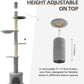 Made4Pets Floor to Ceiling Cat Tree 93-106'',Tall Cat Tower 5 Tiers,Adjustable Height, Stable Cat Tree Tower with Scratching Posts, Fluffy Condo, Hammock and Ball Toy for Indoor Cats/Kitten, Gray