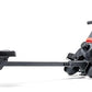 Sunny Health & Fitness Flip & Foldable Rowing Machine for Home w/Extended Slide Rail, Full-Body Workout, Low-Impact, Optional Extra Long Rail, Quiet Rail Cover, Water Motion and Free SunnyFit App