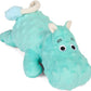 DODODOLA Cute Stuffed Hippo Dog Toys Squeaky Dog Toys with Crinkle Paper Dog Plush Toys for Large Breed Dog Chew Toys for Small, Medium, Large Dogs