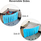 RIOUSSI Guinea Pig Hideout Hideaway Corner Fleece Toys Cage Accessories with Reversible Sides, Black Leaves