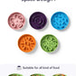 LE TAUCI Slow Feeder Dog Bowls Ceramic, 3 Cups Slow Feeding Dog Bowl Medium Large Breed, Pet Bowl for Fast Eaters, Puzzle Pet Dishes,Clover Green