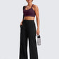 CRZ YOGA Softness Mold Womens Butterluxe Strappy Longline Sports Bra - Double Spaghetti Strap Workout Yoga Crop Top Athletic