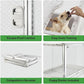 DIGGS Revol Collapsible Dog Crate with Wheels - Premium Portable Dog Crate - Safe, Stylish, and Convenient Indoor Kennel (Smoke, Intermediate)