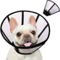 KOESON Dog Cones for Medium Dogs, Soft and Lightweight Pet Cone Recovery Collar, Adjustable and Detachable Medium Dog Elizabethan Collar for Spay, Neuter, Wound Healing, Black M