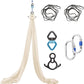 Aerial Silks Yoga Swing Set - 9/11 Yards Aerial Yoga Hammock Kit Anti-Gravity Flying for Fitness, Low/Non Stretch Nylon Tricot Fabric Hardware Included for Dance