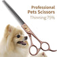 Fenice Peak Thinning Shears for Dogs and Cats Rose Gold Pet Grooming Scissors Chunkers Shears 440C Stainless Steel Professional Dog Trimming Scissors 8''