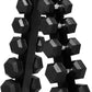 RITFIT 300/350/450/650/180/200/210 LB Rubber Hex Dumbbells Set with Optional Dumbbell Rack, Multi Weight Set to Choose, Ideal for Home Gym and Fitness