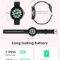 Fitness Tracker, Round Fitness Watches for Women with Bluetooth Call Heart Rate Monitor Sleep Tracker Calorie/Step Counter, Birthday Gift for Women Lady Mom Waterproof (Black)