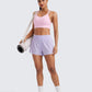 CRZ YOGA Softness Mold Womens Butterluxe Strappy Longline Sports Bra - Double Spaghetti Strap Workout Yoga Crop Top Athletic