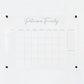 Personalized Clear Acrylic Calendar for Wall, Calendar Whiteboard for Wall, Dry Erase Wall Calendar, Wall Calendar Organizer System for Home (Cursive, Grey, 31"W x 23"H)