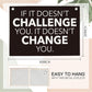 If It Doesn't Challenge You It Doesn't Change You Gym Motivational Wall Art Banner Dorm Posters Gifts for Guys Men Women Gym Flag Decor for Home Gym Bedroom Workout Room 30x20 Inchs