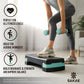 Aerobic Stepper Set with Dumbbells & Measuring Tape, Adjustable Height 2 Level Risers Workout Exercise Step Platform, 4 Colors, the Ultimate Gift for a Joyful Holiday and Merry Christmas