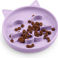 Coomazy Silicone Slow Feeder Dog Cat Bowls, Interactive Puzzle Toy for Pets Dry/Wet Food Training, Keeps Dogs Cats Busy, Prevents Puppy Kitty Overeating (Purple, 0.8 Cup)
