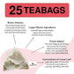 BREWIX, Strawberry Mint Tea Bags (25 Plant Based Tea Bags), Made with - Black Tea, Hibiscus, Spearmint, Fennel, Strawberry | Caffeinated & Sugar-Free
