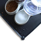 Hoki Found Large Silicone Pet Food Mats Tray - Non Slip Dog Cat Bowl Mats Placemat - Pet Feeding Mat - Pet Water Mats for Floors- Waterproof Dog Cat Food Mats - Black