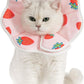 Avont Soft Cat Recovery Cone Collar, Adjustable Lightweight Kitten E-Collar for Small Dogs, Comfortable Neck Donut Stop Licking Scratching After Surgery -Strawberry(XS)