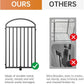 6 Panles Full Matel Freestanding Dog Gates with Door, 144"Extra Wide 32"Tall Free Standing Dog Pet Gate for Indoor & Outdoor. Foldable Pet Fences for Doorways, House, Stairs, Porch, Deck, Yard