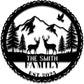 Personalized Forest Deer Metal Name Sign | Custom Metal Signs | Family Wall Art & Split Letter Name | Wedding Gift & Anniversary | Indoor Decor Gift for Women, Men, Wife, Parents, Couple