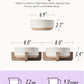 Ceramic Dog Bowl Set, 4 Cups Food and Water Bowl for Medium Small Dogs, Cute Pet Dishes with Wood Stand, Rhombus+Wave Design (Set of 2)