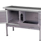 Aivituvin Outdoor Rabbit Hutch, Wooden Bunny Cages Indoor with Deeper Leakproof Tray - Upgrade with Metal Wire Pan