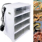 8-Grid Acrylic Pet Breeding Box,Large Reptile Enclosure with Hygrometer&Heating Pad,Lizard Spider Snake Tortoise Cage Pet Snake Terrarium Tank Multipurpose Multipurpose Feeding Box,White.