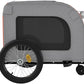 Tidyard Pet Bike Trailer Orange and Gray Oxford Fabric and Iron Pet Bicycle Carrier, Animal Bike Stroller for Cat, Puppy, Dog, Outdoor, Travel Style B
