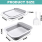 Cat Litter Box for Travel, 18"×14" Grey Small Litter Box for Open Foldable Waterproof Litter Pan,Kitty Litter Box Easy to Clean and Assemble, Portable Litter Box with Scoop
