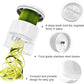 3 in 1 Vegetable Spiralizer Slicer, Adjustable Zucchini Carrot Noodle Maker, Cucumber Spiral Cutter, Easy to Use Kitchen Tool（White）