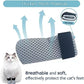 8 Pack Cat Mittens to Prevent Scratching, Adjustable Breathable Mesh Cat Booties & Claw Covers - Anti Scratch Gloves for Bathing, Nail Trimming - 4 Black & 4 Grey, Paw Inner Diameter up to 1.57 Inches