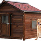 Extra Large Dog House Outdoor Made of Solid Pine Wood, Warm Doghouse, Dog House with Elevated Floor for Large Dogs, (Wood, 4XL)