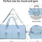 MABROUC Duffle Bag For Women, Sports Duffel Bag for Gym with Wet Pocket & Shoe Compartment, Overnight Weekender Travel Bag