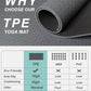 Yoga Mat Double-Sided Non Slip, 72'' x 32'' x 7mm - Extra Wide & Thick Yoga Mat for Women Men Kids, Professional TPE Yoga Mats for Home Workout, Yoga, Pilates and Floor Exercise, with Carrier Strap