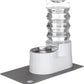 Sfozstra Large Dog Water Dispenser: 8L Automatic Stainless Steel White Water Feeder with Waterproof Pad - Raised Edge Water Dispenser for Dogs & Cats Easy Clean