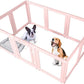 Clear Acrylic Plastic Dog Playpen - Clear Dog Play Pen - Easy Assemble Acrylic Dog Playpen - Puppy Playpen, Cat Playpen, Small Animal Playpen, Dog Play Pen Indoors (Pink-30.3" H, 10PCS)