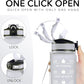 Hyeta 32 oz Water Bottles with Times to Drink and Straw, Motivational Water Bottle with Time Marker, Leakproof, Drinking Sports Water Bottle for Fitness, Gym and Outdoor