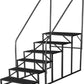 RV Stairs 6 Step Ladder, RV Steps Anti-Slip, Hot Tub Steps with Handrail, 660 lbs RV Ladder for 5th Wheel RV, Mobile Home Stairs(2handrails)