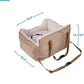 Best Pet Supplies Dog Pet Booster Seat, Dog Car Seats for Small Dogs & Medium Dogs, Soft Plush Cushion with Comfortable Bedding, Secure Straps, and Tall Pillow, Brown