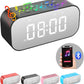AFK Alarm Clock for Bedroom/Office,Digital Clock with Bluetooth Speaker,Small Alarm Clock for Heavy Sleepers Adults,Teens,Kids.