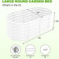 Land Guard 18“ Tall 4×2ft Galvanized Raised Garden Bed Kit, Galvanized Planter Garden Boxes Outdoor, Oval Large Metal Raised Garden Bed for Vegetables……… (Pearl White, 4×2×1.5ft)
