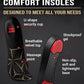 2 Pairs of Work Pro Comfort Insoles - Foot Pain Relief - Cushioning and Shock Absorption - Work Boot Insoles for Men Women - Non-Slip Anti Fatigue Inserts (M, 2-Pairs-Black)