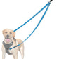 PetBonus Two Point Control Dog Leash, Works with No Pull Harnesses, No Tangle Training Leashes, Soft Padded and Reflective Walking Lead, Converts to Single Lead for Medium Large Dogs (Light Blue)