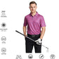 Men's Golf Polo Shirts Short Sleeve Striped Performance Moisture Wicking Dry Fit Golf Shirts for Men