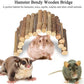 PINVNBY 8 PCS Hamster Wooden Ladder Bridge Tunnel Hide, Hamster Cage Accessories for Chinchillas Guinea Pigs Mouse Rat Ferre, Rodents Natural Hideout for Small Animals