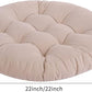 Tiita Floor Pillow Cushion, 22 inch Round Seat Cushion, Outdoor Floor Pad, Meditation Cushion for Yoga Living Room Sofa Balcony, Beige
